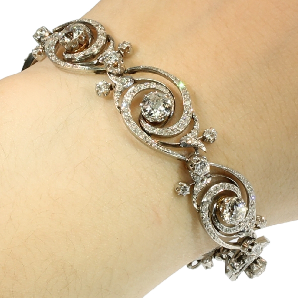 Belle Epoque diamond flexible bracelet by Emile Olive